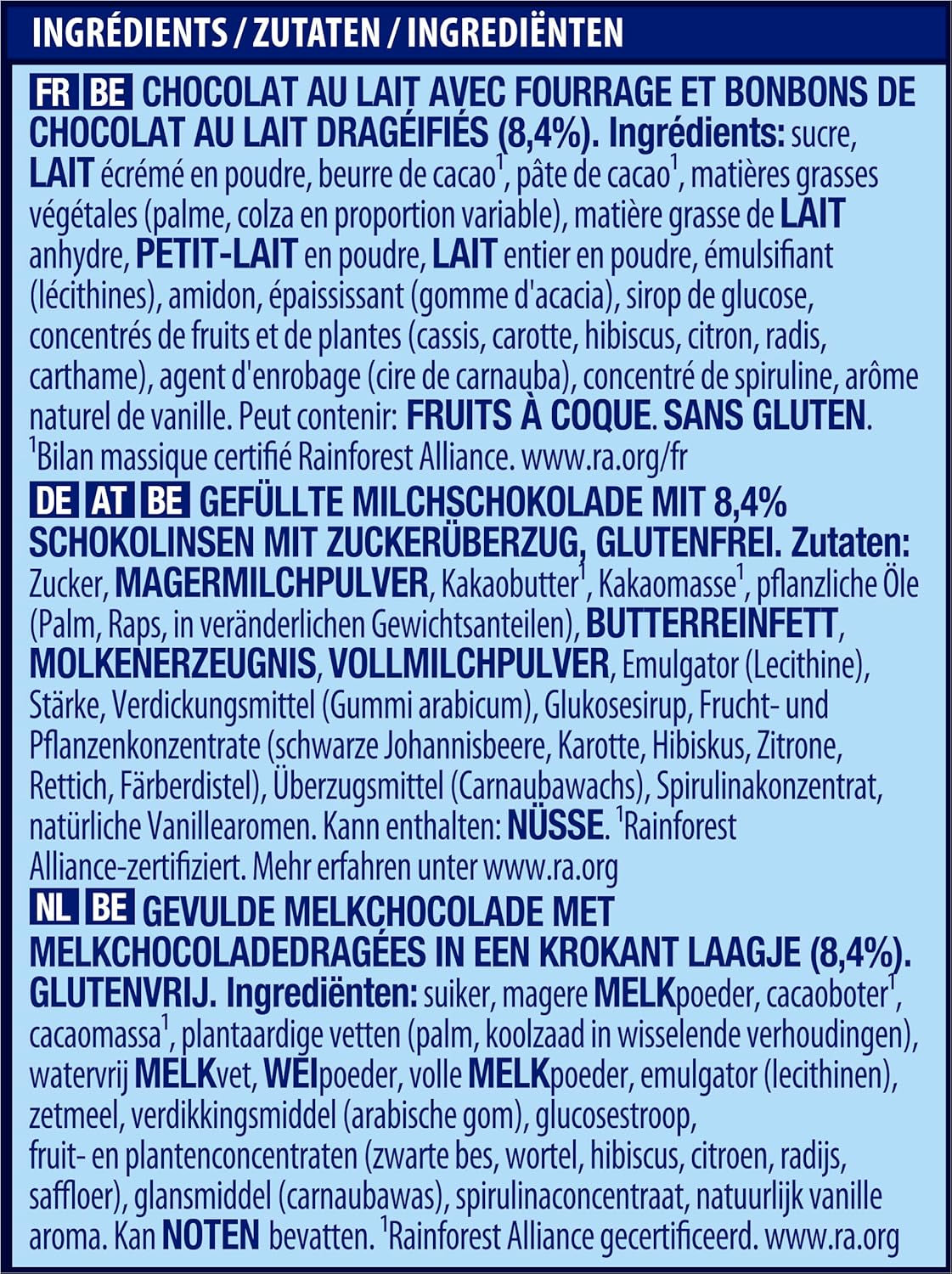 NESTLÉ SMARTIES Easter Friends, figurer med påsketema, lavet af fin mælkechokolade med cremet fyld og farvede mini linser med SMARTIES chokolade, 1 pakke (1 x 65g)