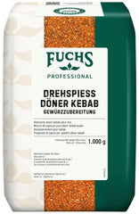 Fuchs Professional - Drehspiess Döner Kebab Gewürzzubereitung | Gewürz für den typischen-Döner Gesmack | Profi-Qualität für Großverbraucher und Gastronomie | 1 kg im genbrugspose