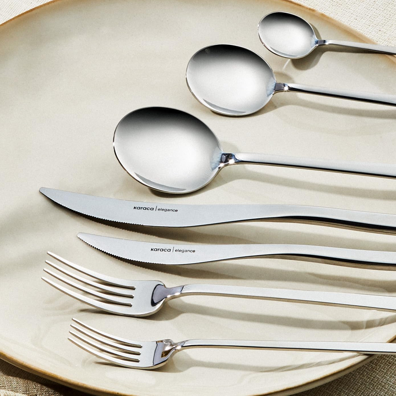 Karaca Amour, sæt med 84 bestik til 12 personer Kitchen Naty Shop