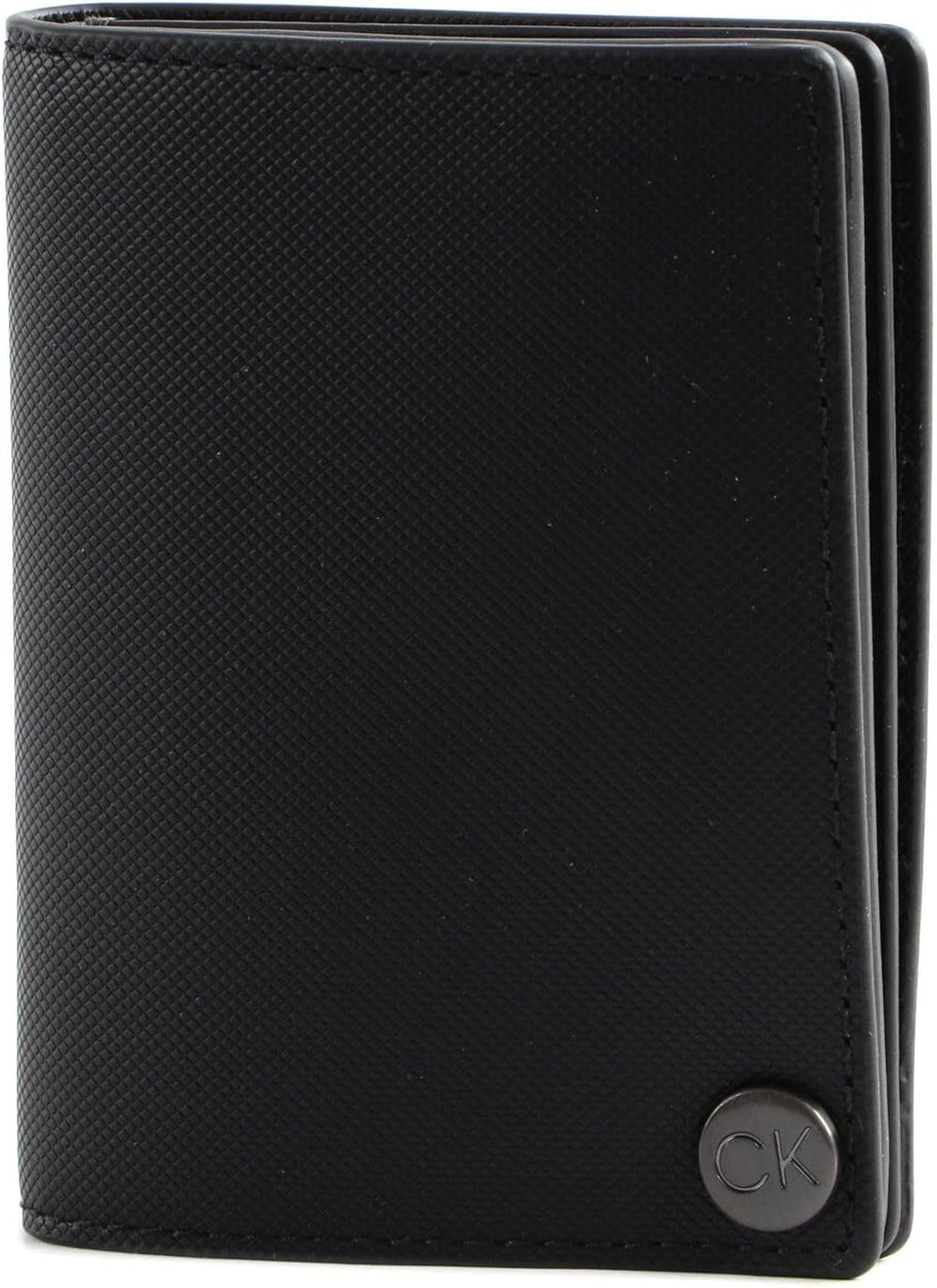 Calvin Klein CK CLEAN PQ COVERED CARDHOLDER Portofel pentru bărbați, negru (Ck Black), OS Portofel Barbati Naty Shop Titlu implicit