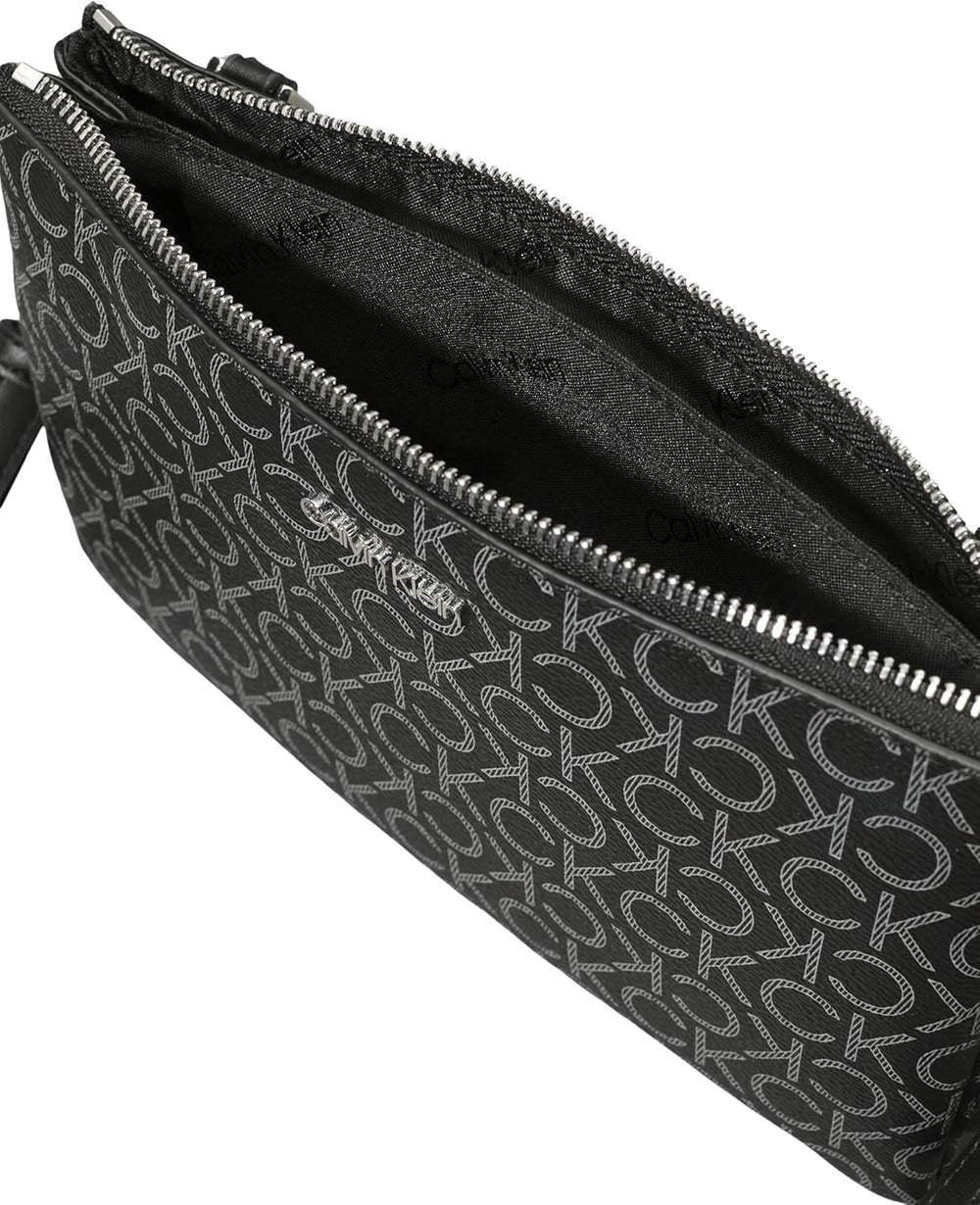 Calvin Klein geantă de umăr pentru femei Ck Must Klein, negru (Black Mono), mărime naturală Genti Femei Naty Shop