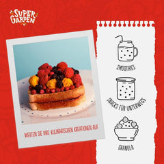 Căpșuni liofilizate Super Garden | Delicioase și 100% pure fructe liofilizate | Căpșuni uscate întregi pentru gustări sănătoase sau coacere | Căpșuni liofilizate 19g Produse deshidratate Naty Shop