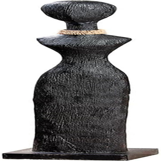 Casablanca sculptură decorativă mare - sculptură rotundă din lemn de aluminiu culoare: argintiu natural - decorare cameră de zi cadou aniversare înălțime 46 cm Statuete si sculpturi Naty Shop Negru Înălțime 86 cm