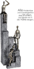 Casablanca - Sculptură - Figurină decorativă - Moment - Cuplu - Poli - bronz colorat - 27 x 19 cm Statuete si sculpturi Naty Shop Bronz, gri Înălțime 39 cm