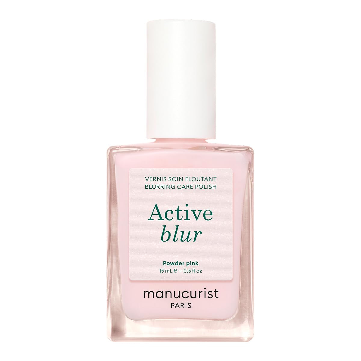 MANUCUIST Nail Care Repair Active Glow Raspberry (Pink) Bio-baseret: Sød mandel, hindbær, nærende og blank neglelak, Transparent Pink Effect - Nude neglelak
