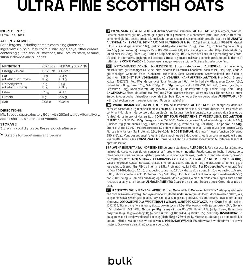 Finmalet havregryn Naty Shop korn