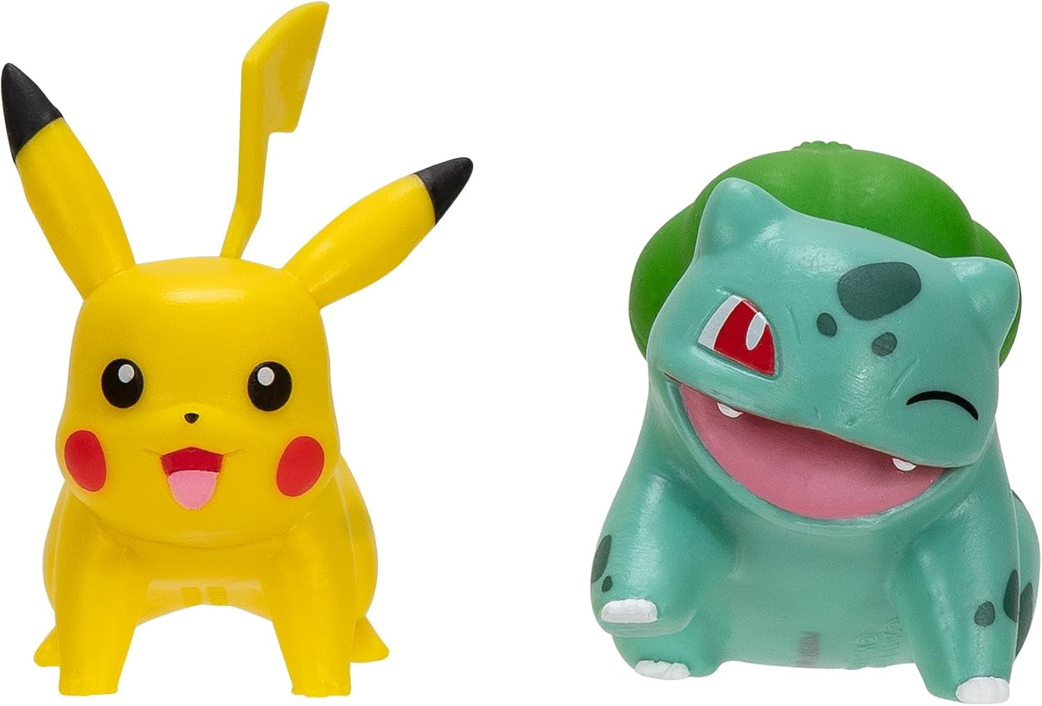 Pokémon PKW3586 - Battle Figure Pack - Pikachu og Schiggy Officielle detaljerede figurer 5 cm hver actionfigurer Naty Shop Pikachu og Bisasam