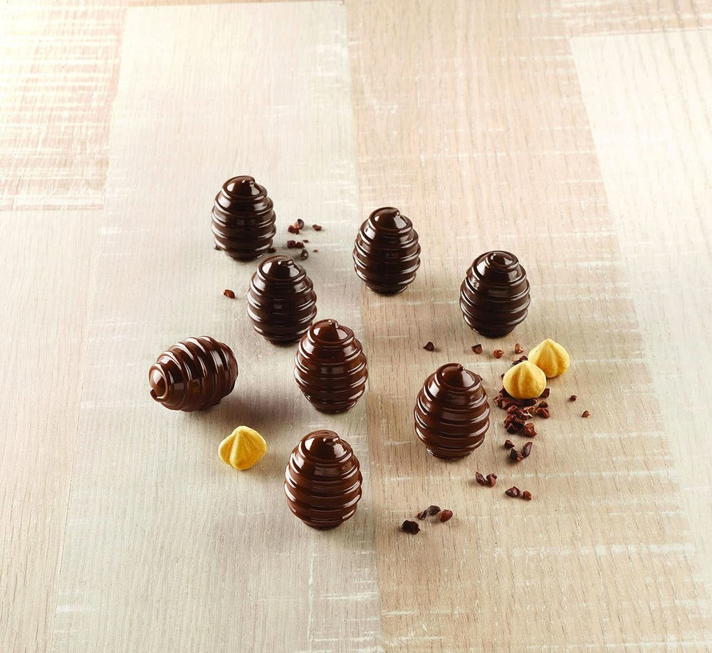 Silikomart 22.152.77.0165, 3D Spiral Ø 2,4 x H 3 cm, 9 ml, 15 hulrum (SCG52) Kitchen Naty Shop