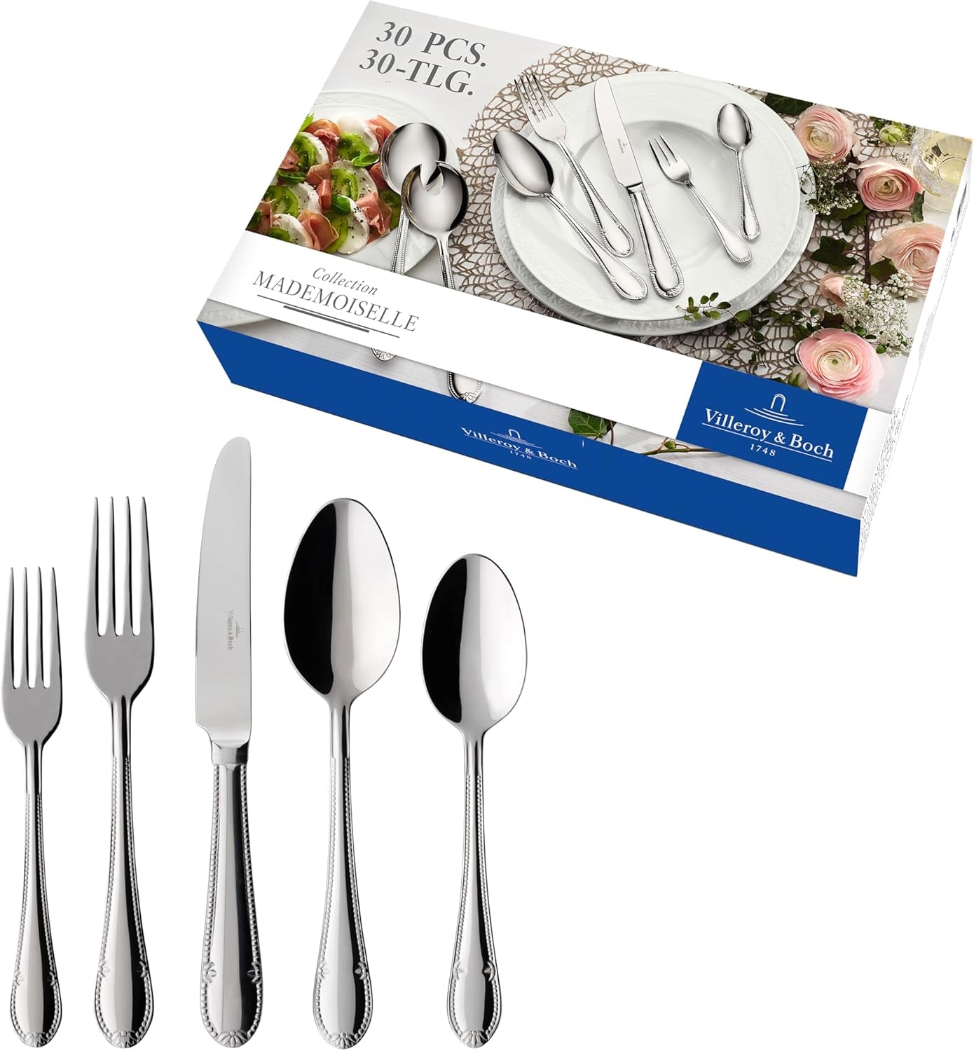 Villeroy & Boch - tacâmuri Mademoiselle, set tacâmuri 68 piese Bucatarie Naty Shop 30 piese Single