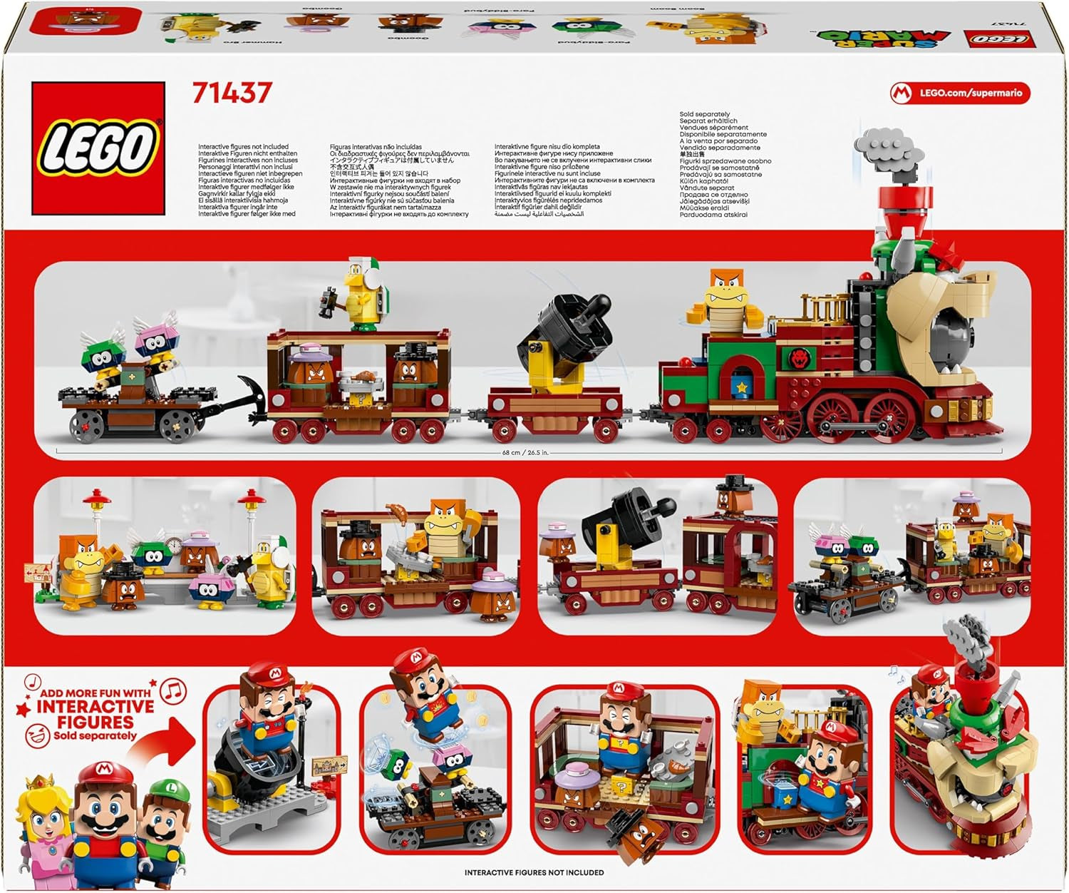 LEGO Super Mario Express Bowser Train Kids Adventure Legesæt med Hammer Brother 2 Gumbas og 2 Parapunctures Nintendo Gave til drenge Piger Gamers 71437 Byggesæt Besuche den LEGO-Store
