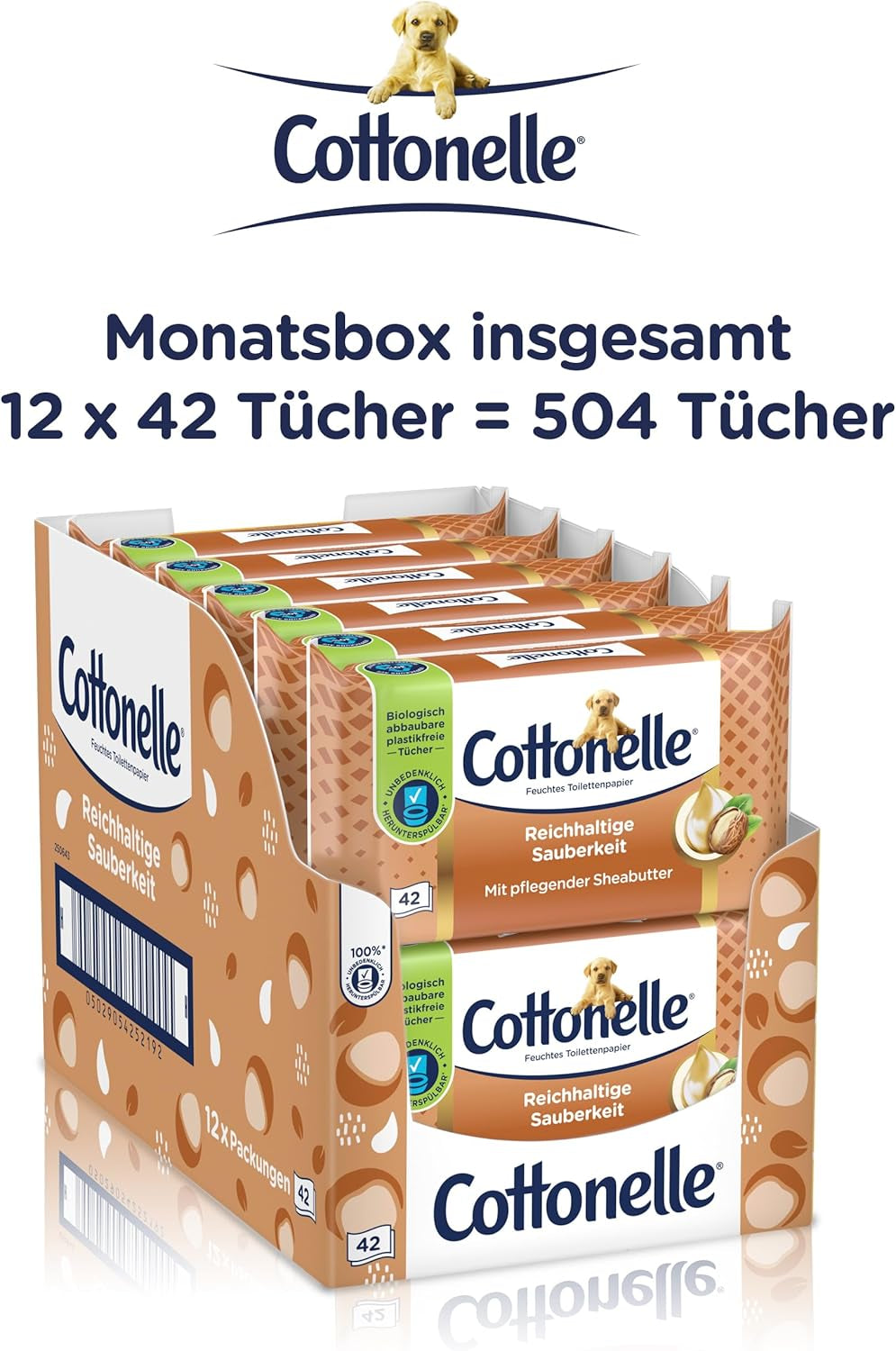 Șervețele umede, My Spa Experience - Cashmere And Shea Butter, biodegradabilă, fără plastic, reînchizibilă, pachet valoric, 12 X 42 șervețele umede