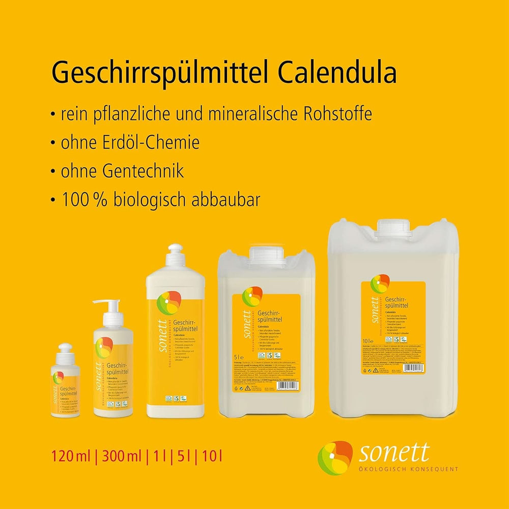 Sonett Calendula opvaskemiddel, 300 ml Naty Shop Køkkenvaskemidler