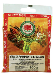 Chilipulver, ekstra varmt, 100 g (1 x 100 g pakke)