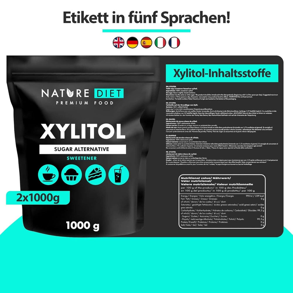 Nature Diet Xylitol, 1 kg sødemidler Naty Shop