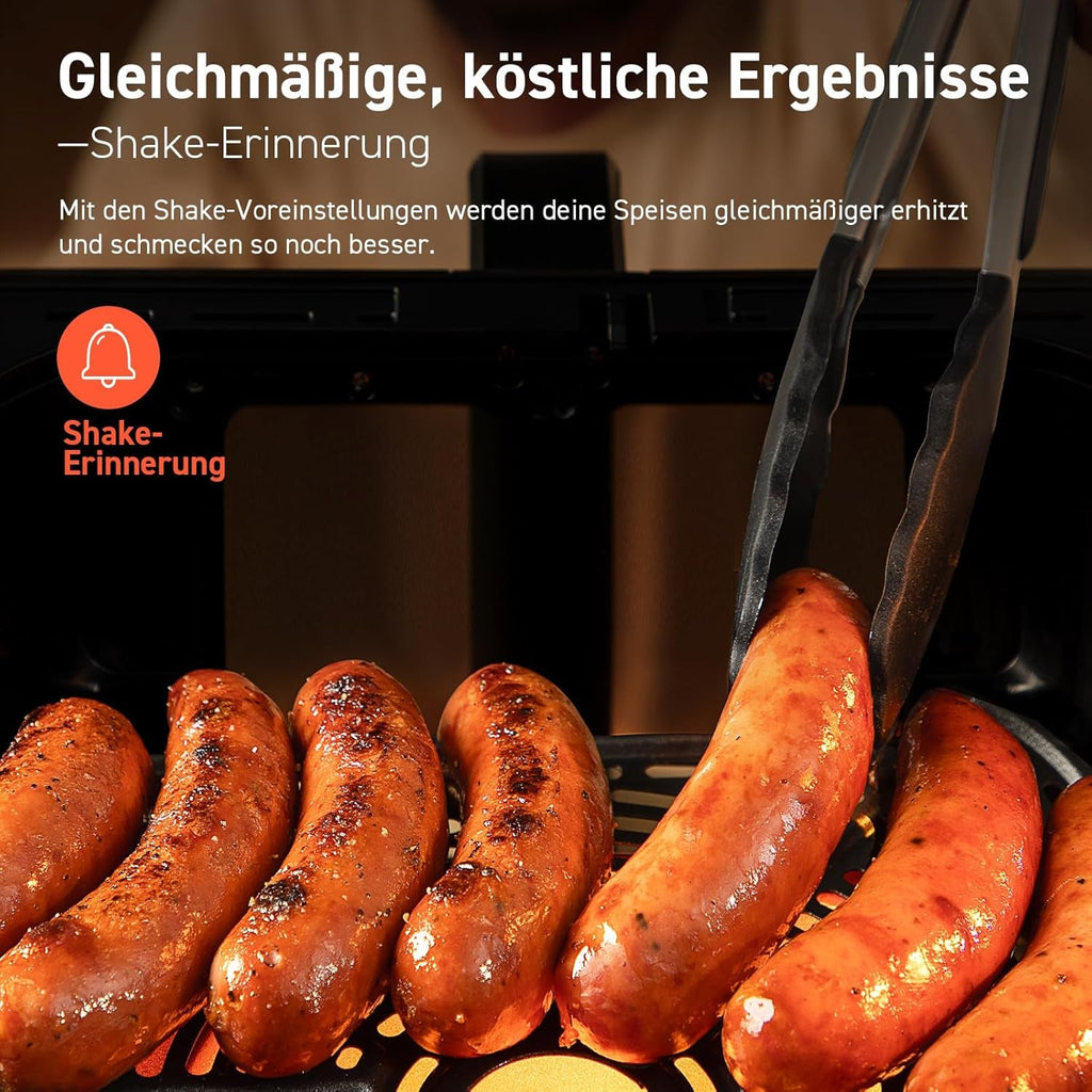 COSORI Hot Air Fryer Airfryer, 12-In-1 Air Fryer XXL 6.2L, Hot Air Fryer cu fereastră de vizualizare și memento de agitare, 80 de rețete Electrocasnice Naty Shop