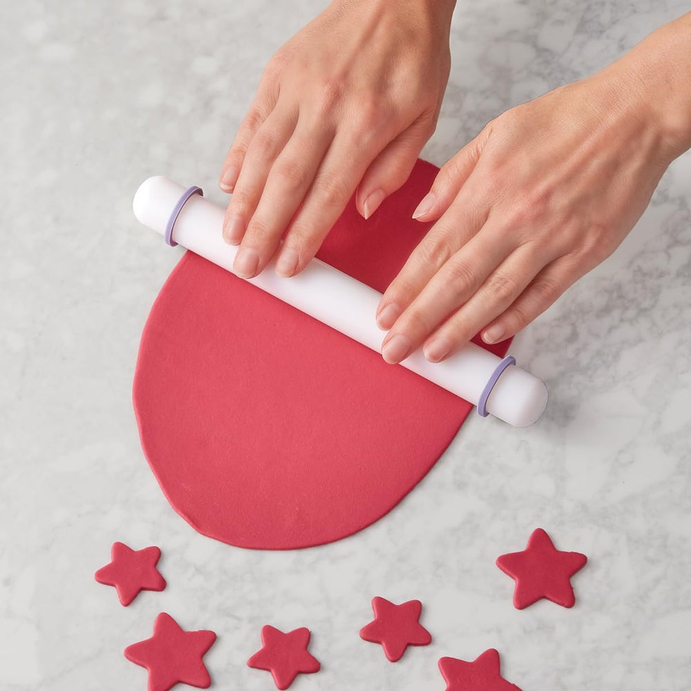 Wilton Perfect Height Rolling Pin 22,5cm, Rulle til Fondant og Marcipan