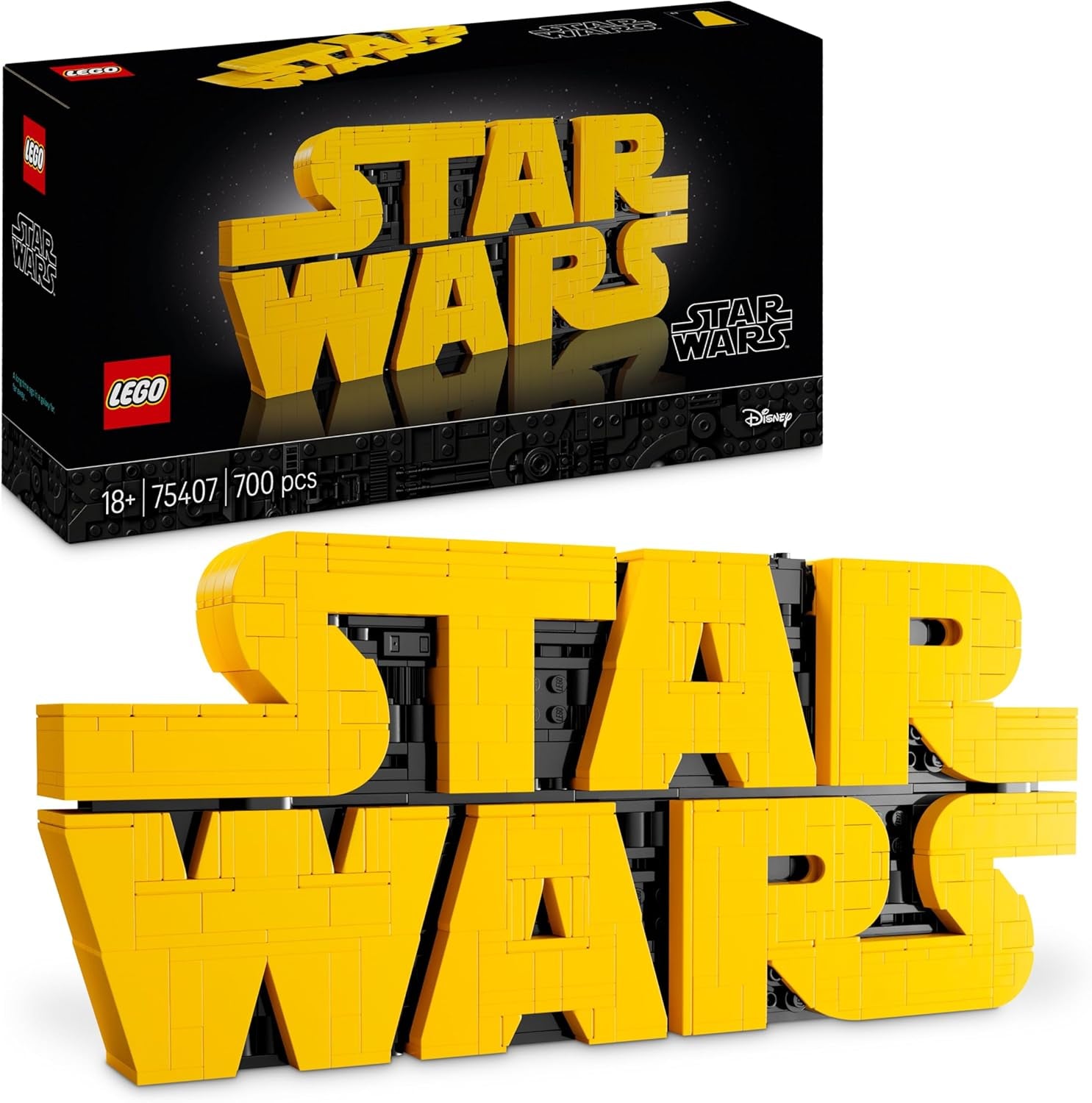 LEGO Star Wars 75407 Star Wars Logo Bricks - Set de construcție pentru adulți de colecționat - Model de cultură pop - piesă de prezentare pentru birou - Idee de cadou pentru adulți și fani adolescenți Seturi de constructie Besuche den LEGO-Store Titlu implicit