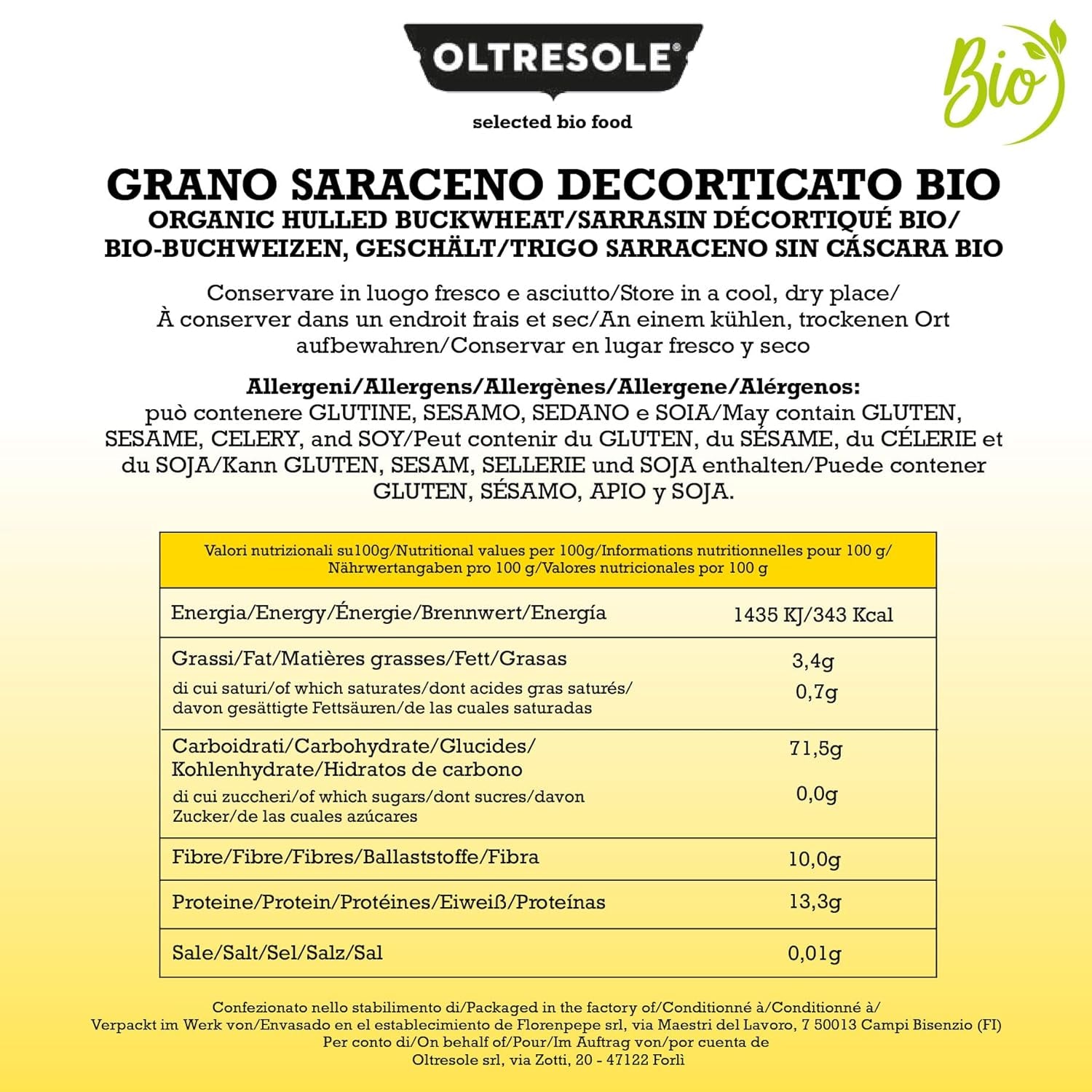 - Organic Buchweizen geschält 5 Kg - Getreide, nicht wärmebehandelt, aus biologischem Anbau, Convenience Package