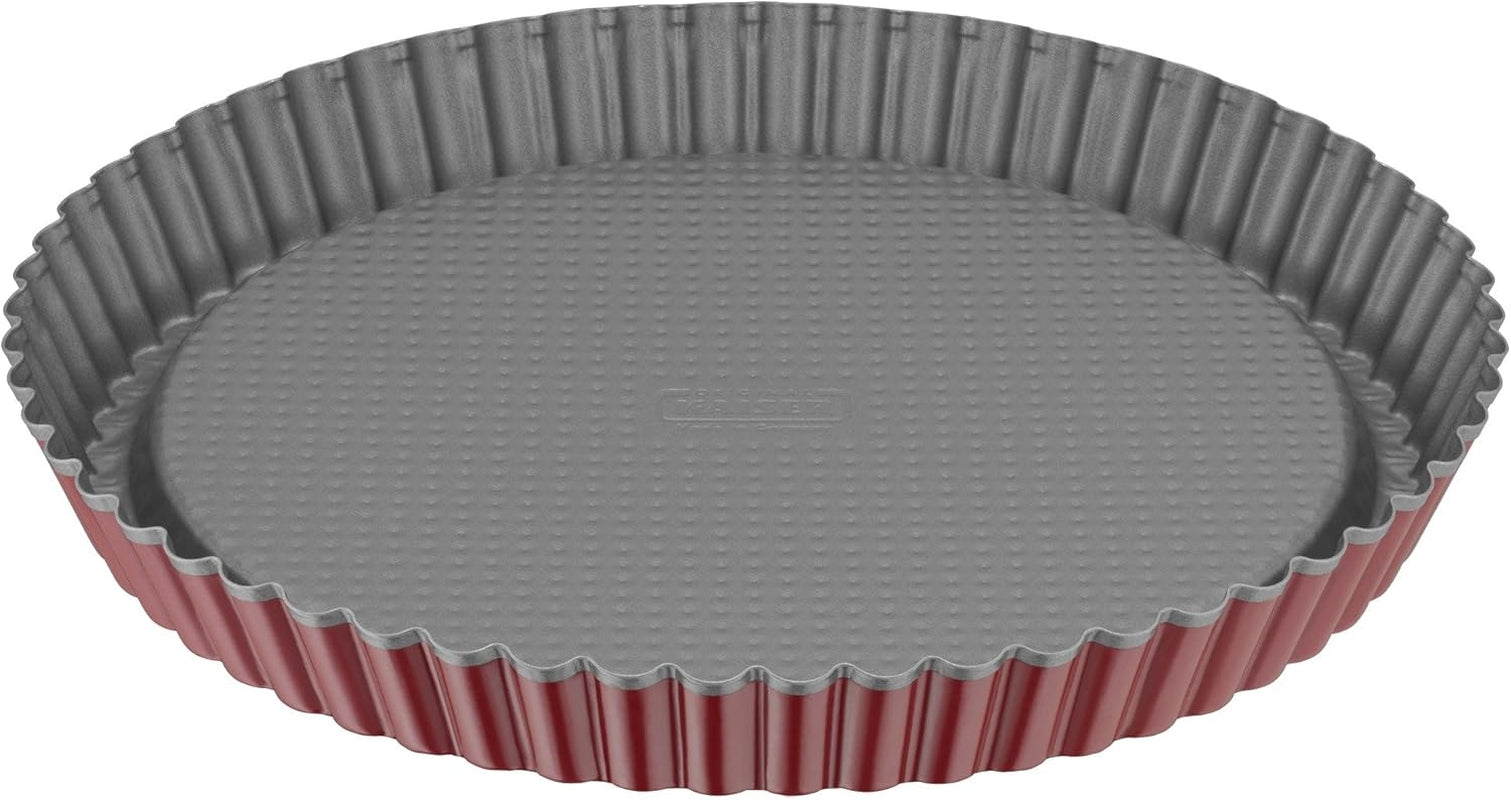 ORIGINAL KAISER Classic plus Obstbodenform 28 Cm, 28,4 X 28,4 X 3,5 Cm & Classic Mini Torteletts 6 Stück, Tartelette Förmchen 10 Cm, Tarteform Klein, Tortelettförmchen Antihaftbeschichte Bageforme og plader Naty Shop Single Classic Plus