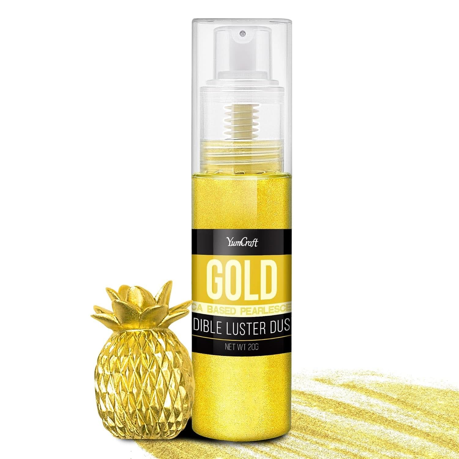 Spiselig glitterspray, 20 gram Naty Shop Gold