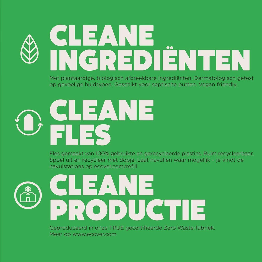 Ecover Color Apple Blossom & Freesia vaskemiddel, flydende vaskemiddel med urteingredienser til at bevare og beskytte tøjet Naty Shop