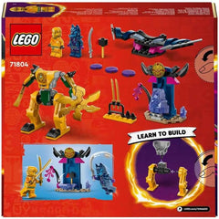 LEGO NINJAGO Arins Battle Mech, Ninja legetøj til børn fra 4+ år Med figurer Inkl. Arin med mini katana, actionfigurer og mekanismer, lille gave til drenge og piger 71804 Byggesæt Besuche den LEGO-Store
