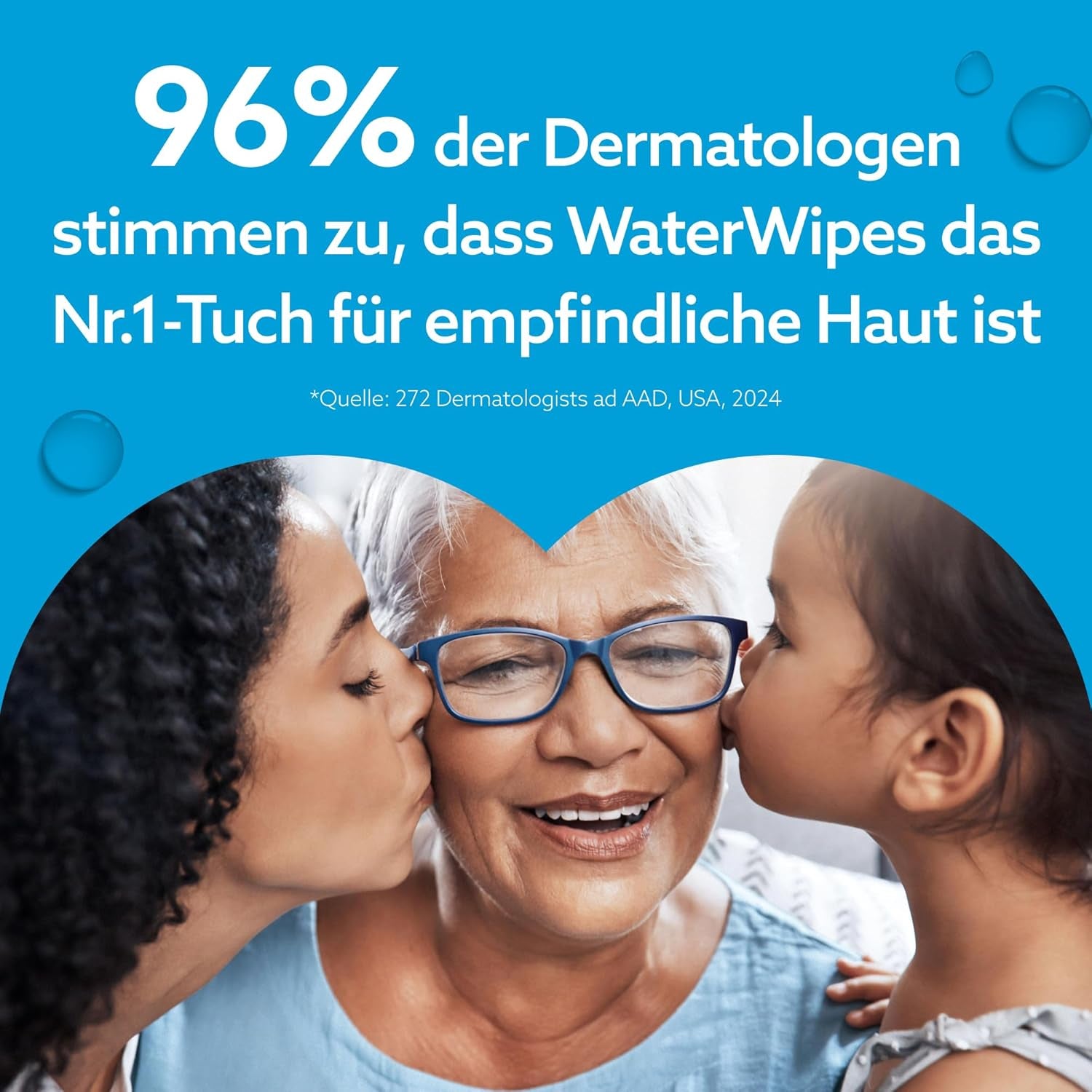 WaterWipes Sensitive+ vådservietter til nyfødte og babyer 240 Count (4 Pack) 3-i-1 rengøring, pleje, beskyttelse, 99,9 % vand, parfumefri
