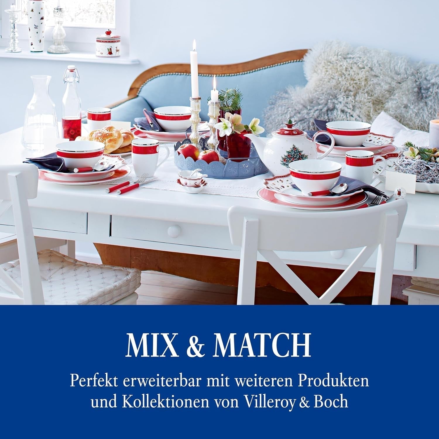 Villeroy & Boch - Spil! Red Roses bestiksæt 30 styks Kitchen Naty Shop
