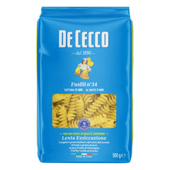 Fusilli 34, Grano duro semulje pasta, 500 g
