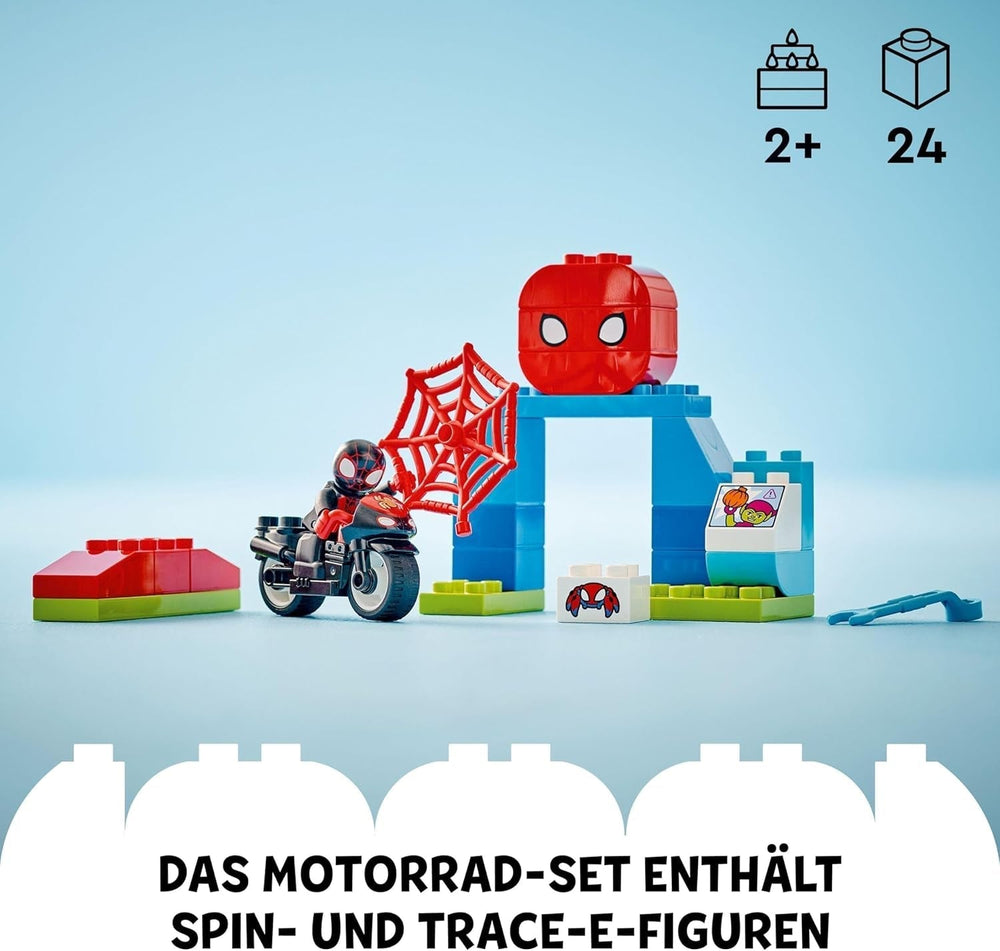 LEGO DUPLO Marvel Spins Motorcykeleventyr, Fantasy-legesæt til tv-serien Spidey og hans supervenner, pædagogisk legetøj at bygge og genopbygge til børn fra 2 år og derover 10424 Byggesæt Besuche den LEGO-Store