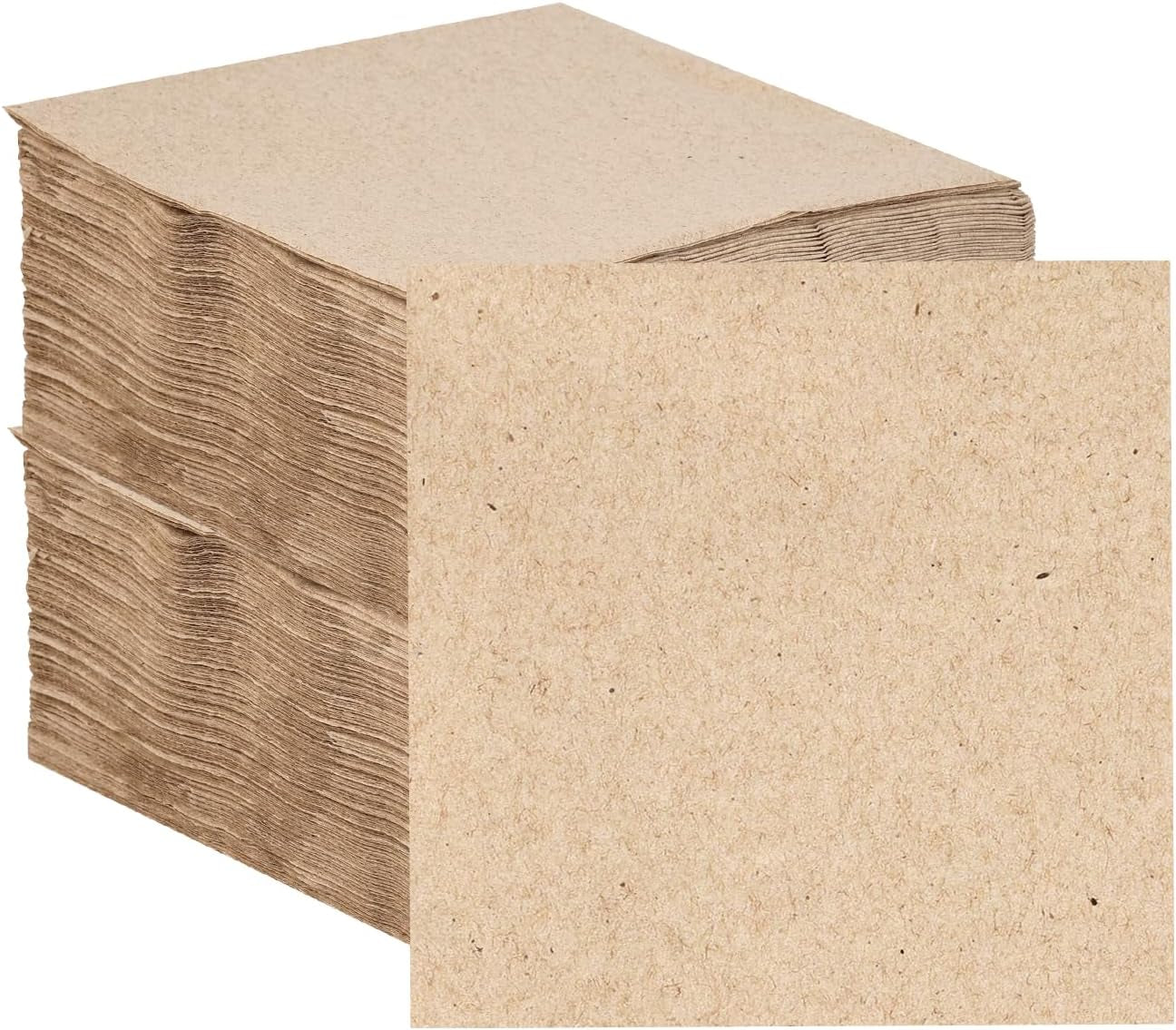 Table Kind | 100 pachet vrac Șervețele moi din hârtie reciclată, șervețele de petrecere de unică folosință maro, potrivite pentru uz zilnic, ecologice, Kraft, nealbite, compostabile, fabricate în UE, 2Ply, 33cm