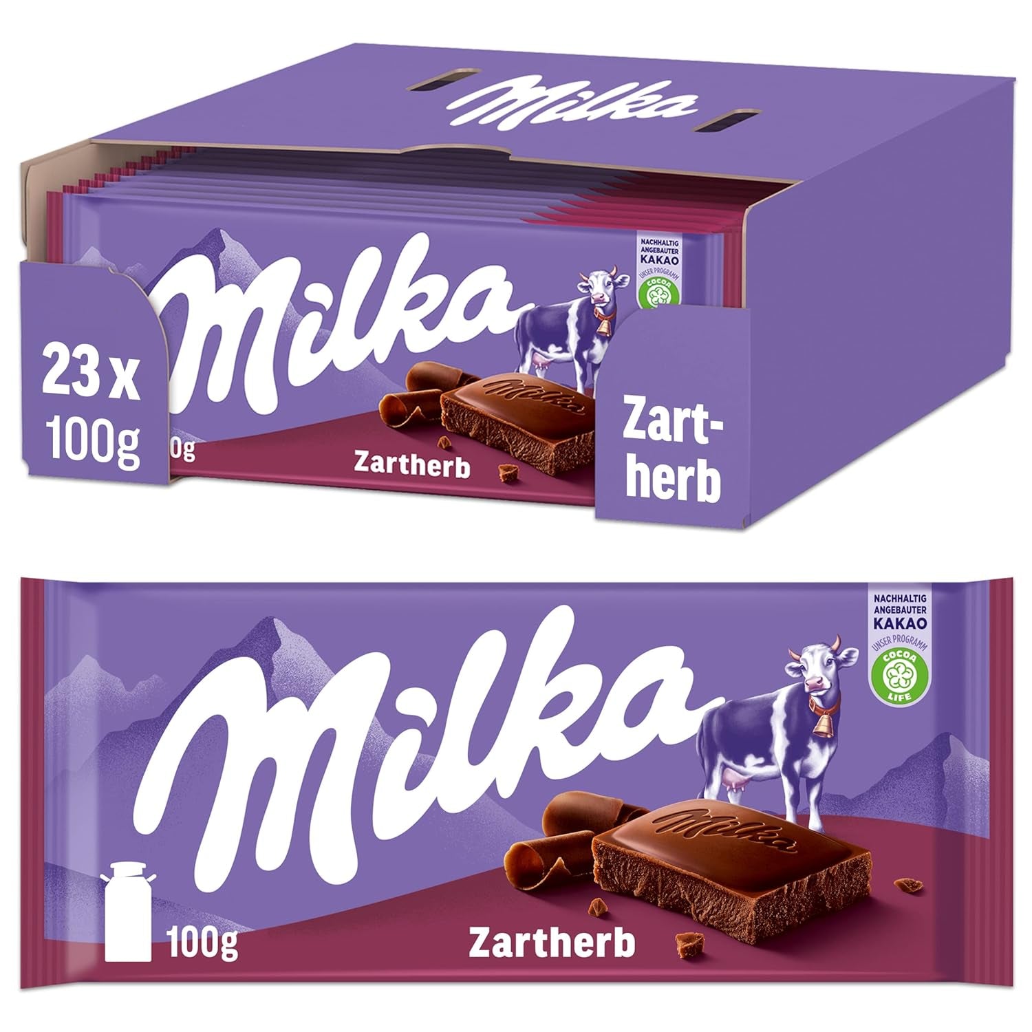 Milka Cow Spots – Alpine mælkechokolade med hvid chokolade i cow spot design – 24 x 90g