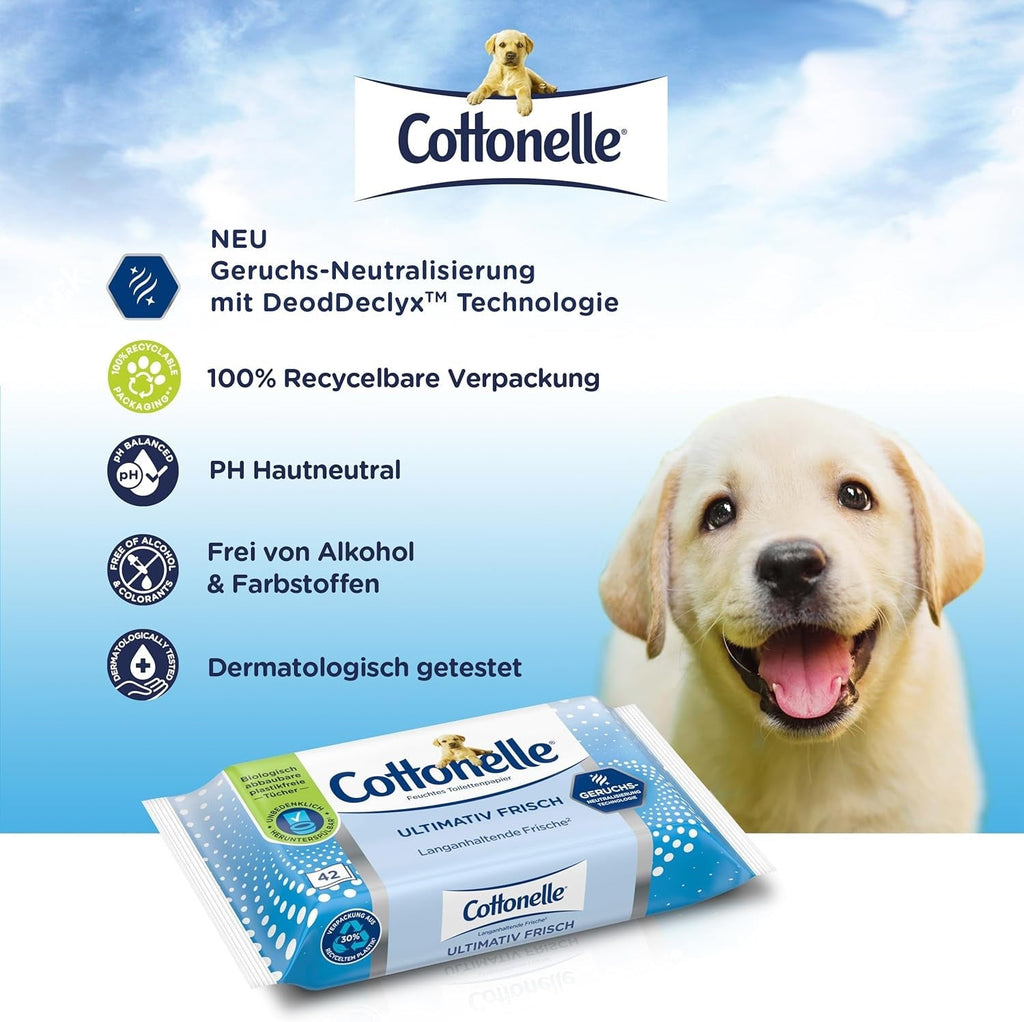 Șervețele umede, Ultimate Fresh, 12 X 42 șervețele, tehnologie Deodycylx, delicată pentru piele, fără alcool și coloranți, sensibilă, biodegradabilă