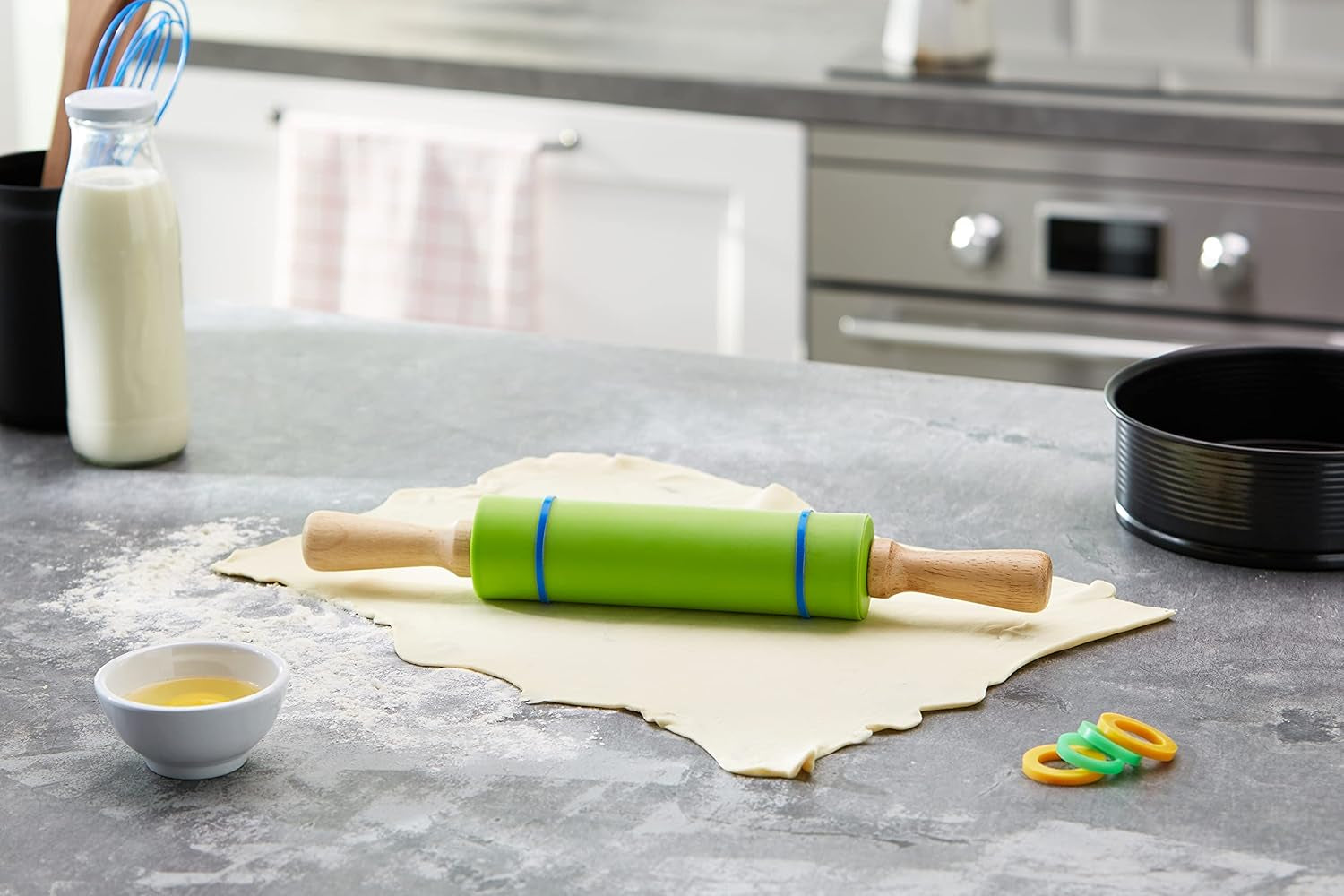 Führungsringe für kleinen Ausrollstab, Kunststof, Multicolor, 14 x 9 x 2,05 cm, 8-Einheiten