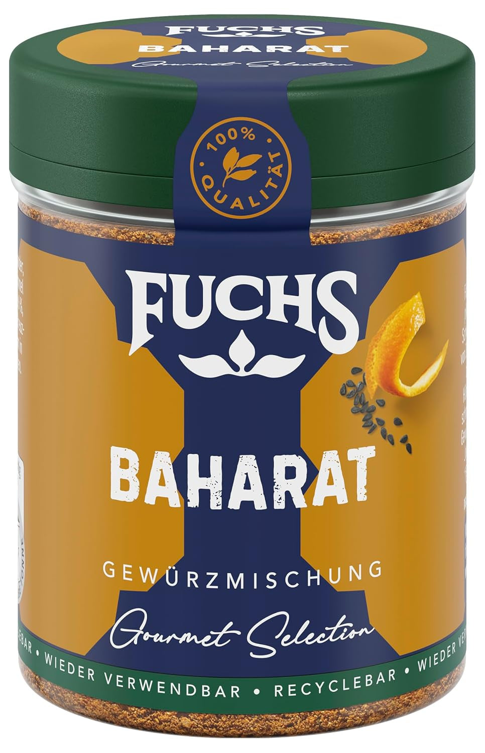 Fuchs Gewürze Gourmet Selection Naher Osten-Afrika – Dukkah Gewürzmischung, nachfüllbarer Gewürz Mix, zum Verfeinern von Fisch und Lamm, vegansk, 50 g