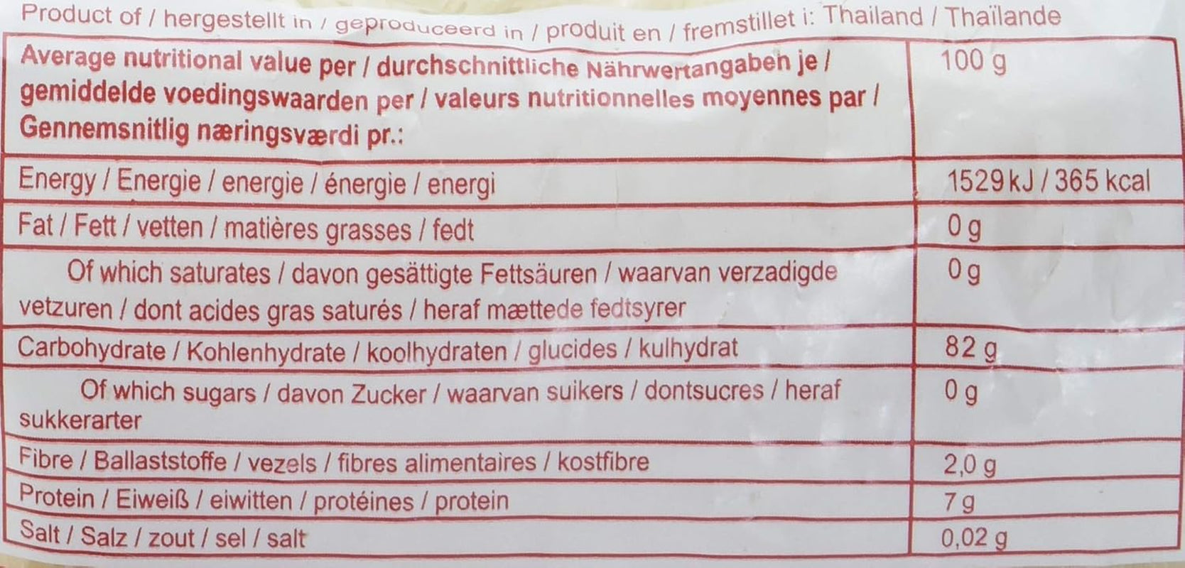 THAILAND - Ris vermicelli, (1 X 200 GR)