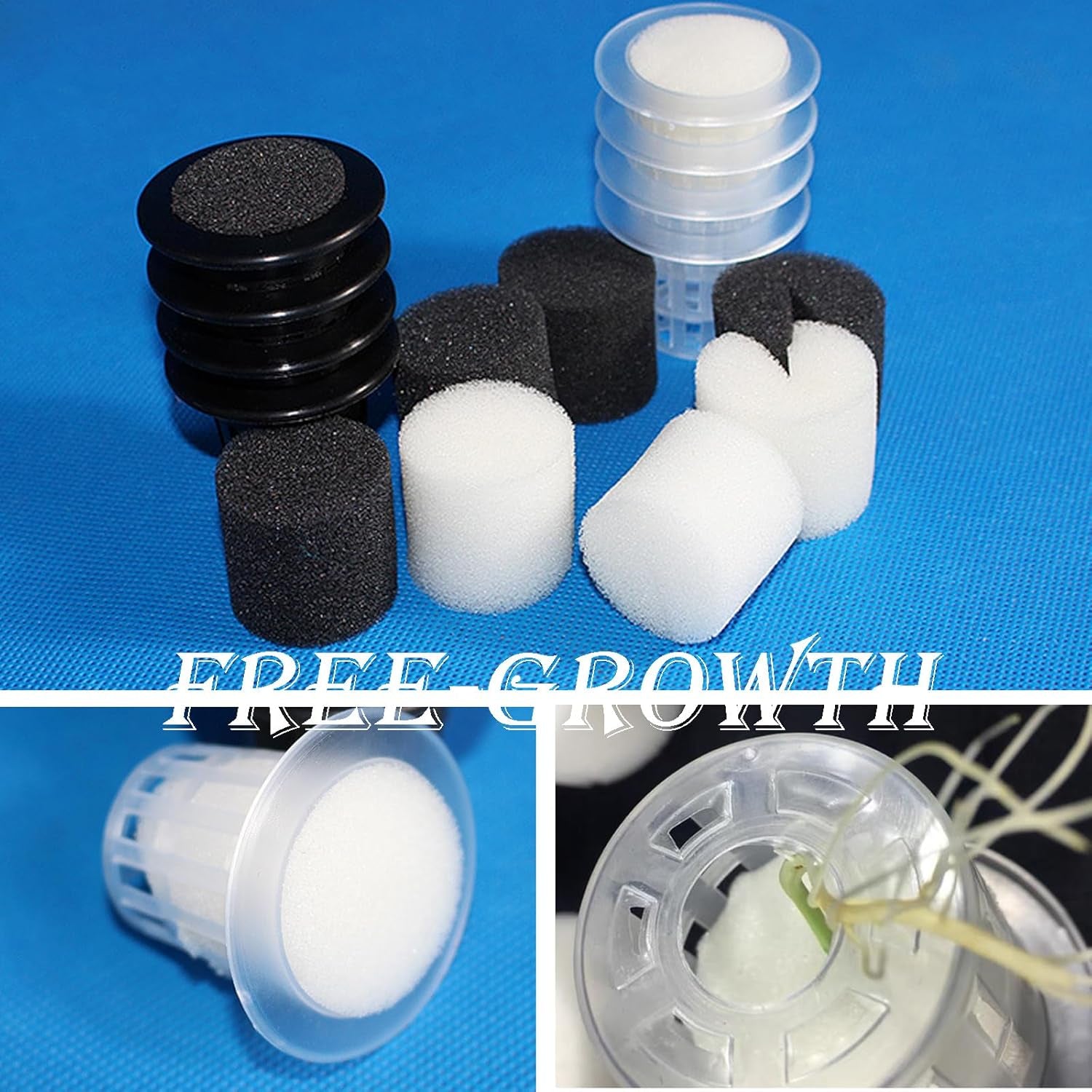 50 stk. 32*30mm hydroponiske svampe Rockwool formering hydroponisk system formering Svampe blok frøplante svampe Drivhus hydroponic system til dyrkning af grøntsager og blomster frøplanter