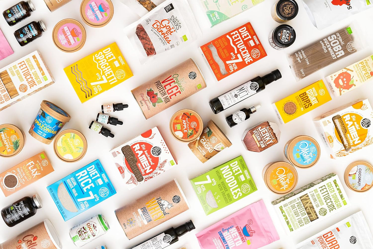 DIET-MAD Økologisk Shirataki Konjac Instant Rice, Low Carb, Low Calorie, Vegan, Fedtfri, Sojafri, Glutenfri, Keto-venlig, Slankende, 300 gram