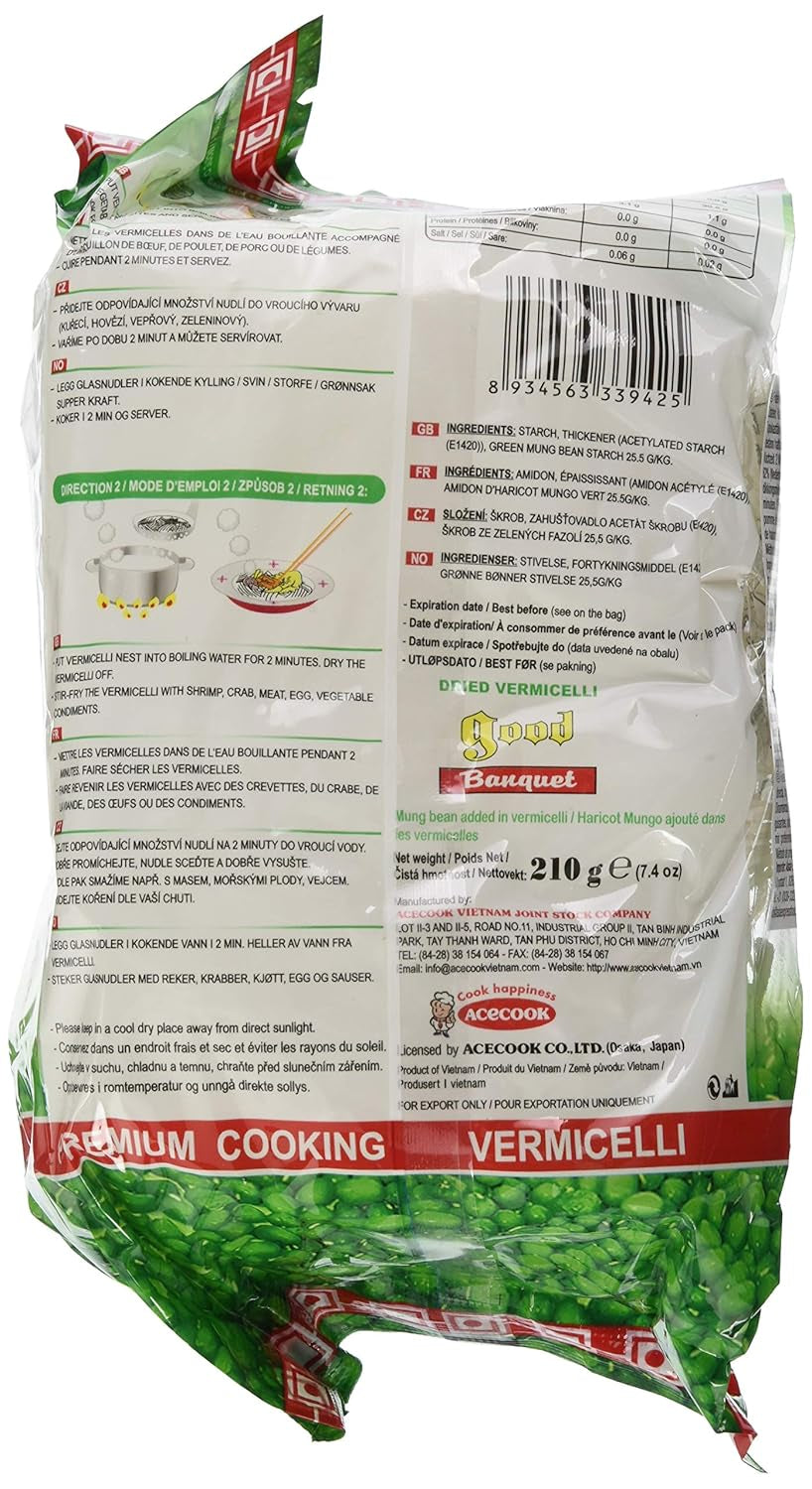 ACECOOK - Vermicelli med bønner GD - (1 X 210 GR)