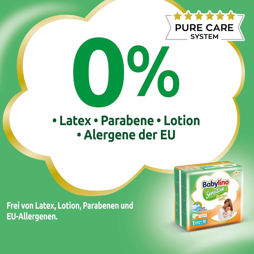 Følsomme babybleer, str. 1, nyfødt (2-5 kg), 26 stk