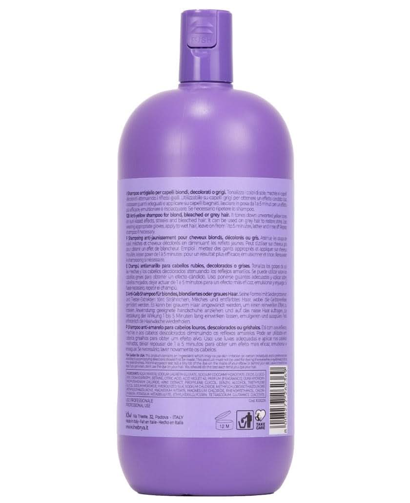 Inebrya BLONDesse No-Yellow Shampoo, 1000 ml Brusebad og bad Naty Shop