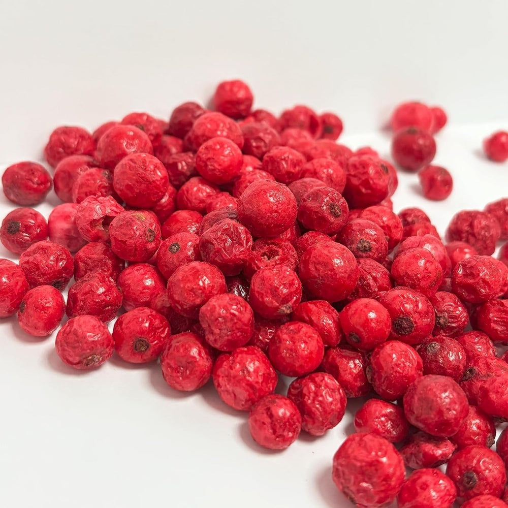 Coacăze roșii liofilizate întregi 100g - Fructe liofilizate - Fructe uscate liofilizate - Coacăze roșii pentru coacere, decorarea prăjiturilor, gustări, muesli, deserturi Produse deshidratate Naty Shop