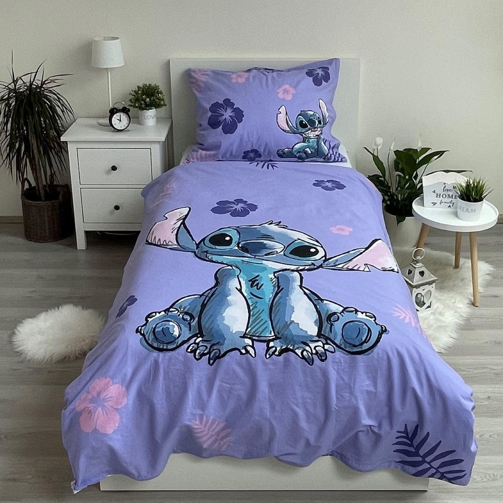 Lenjerie de pat pentru copii reversibilă, Lilo & Stitch, 100% bumbac Lenjerie de pat - copii Naty Shop