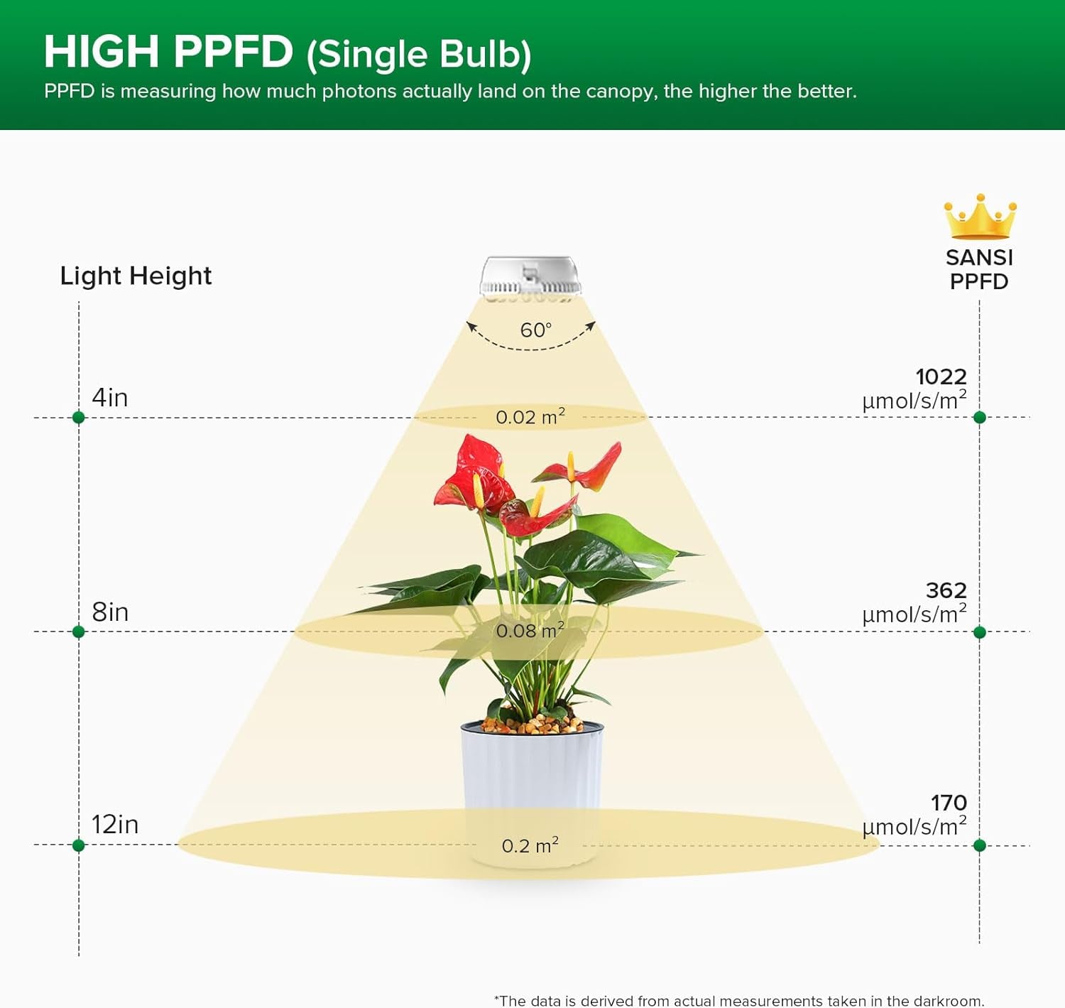 SANSI LED indendørs plantevækstlys 2 hoveder fuldt spektrum 10W (ækvivalent 150W) 4/8/12 timers timer indendørs plante væksthus hydroponisk hængelys
