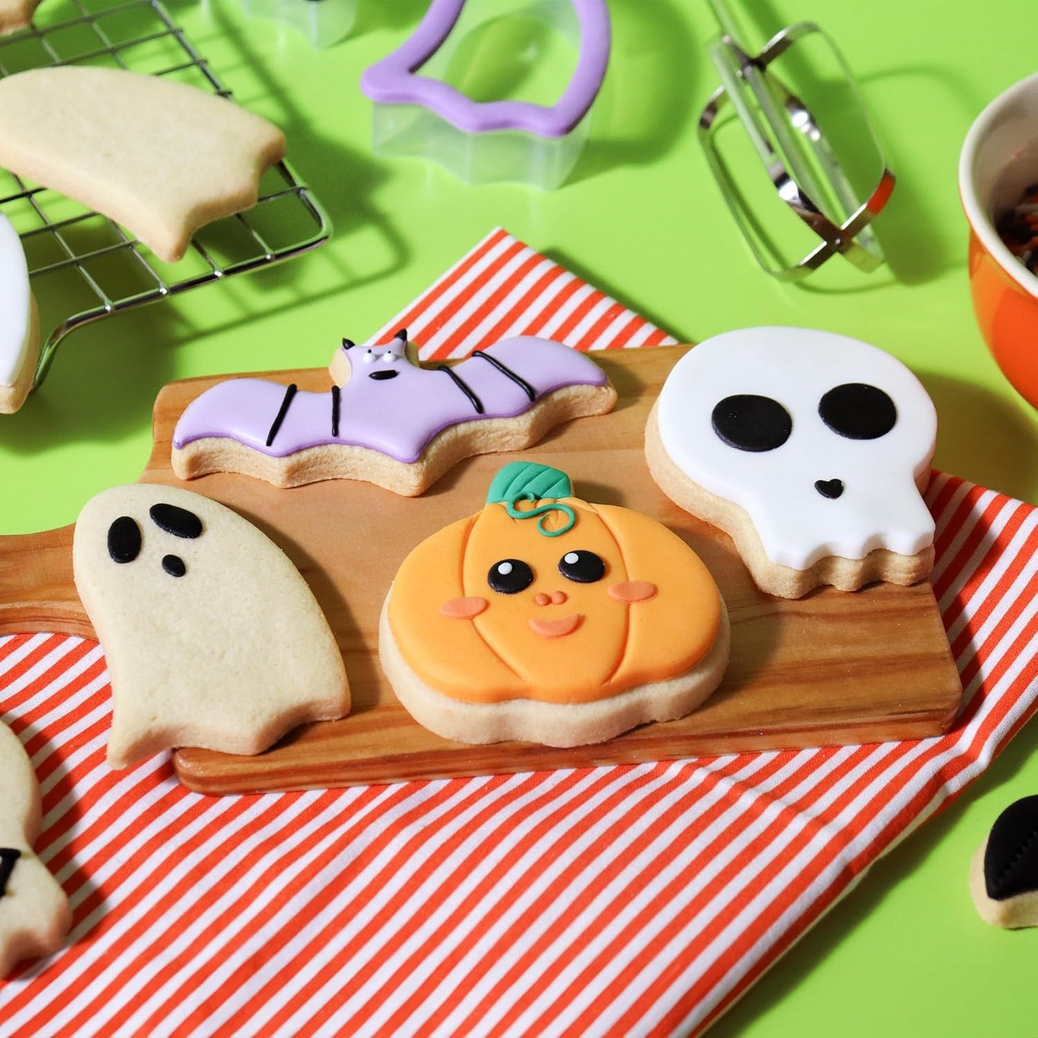 Forme de biscuiți Halloween cu prindere confortabilă (set de 4)