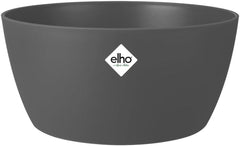elho Brussels Bowl 23 - Ghiveci de flori de interior - Ø 22,9 x H 10,8 cm - Negru/Antracit