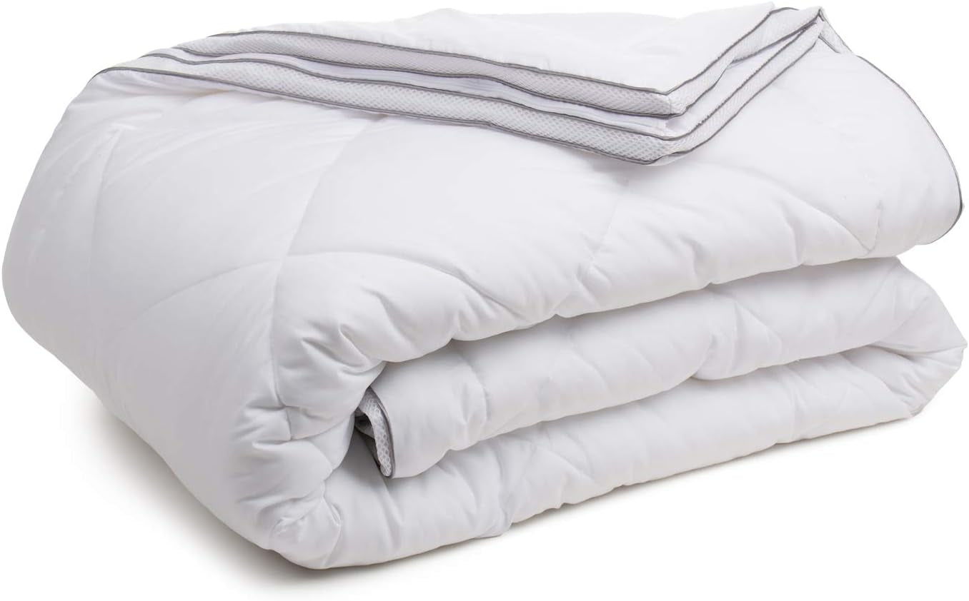 Gözze - Plapumă 4-sezoane, set de 2, plapumă de vară + plapumă de toamnă/primăvară, plapumă respirabilă cu bandă climatică, 135 X 200 Cm - Alb Plapumi si pilote Naty Shop 135 X 200 Cm Plapumă 4-sezoane