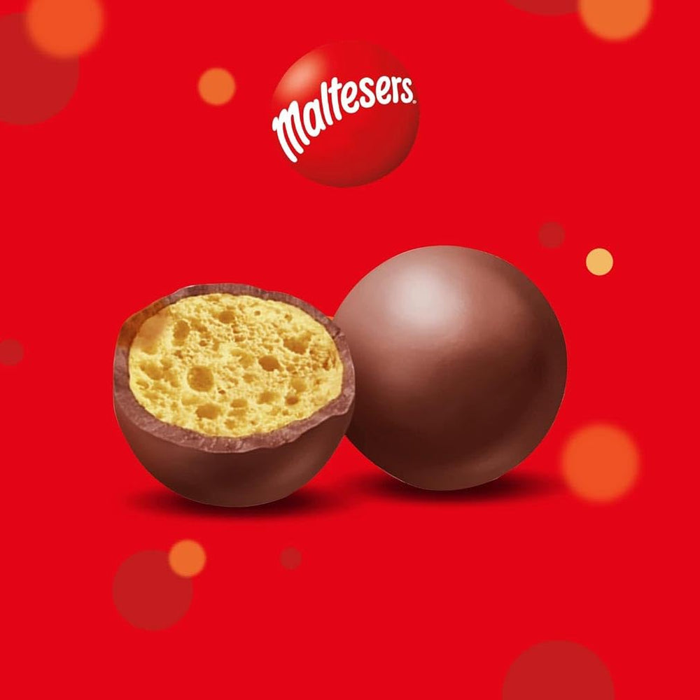 Maltesers chokoladekugler med et sprødt og let center, luftig chokoladesnack, 1 pakke (1 x 175 g)