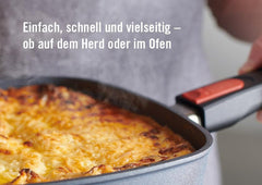 Woll Diamond Lite flad pande - Induktion -, Ø 20 Cm, 5 Cm højde, Med aftageligt håndtag - Velegnet til alle typer kogeplader, Støbt aluminium, Non-stick belægning Gryder og pander Naty Shop
