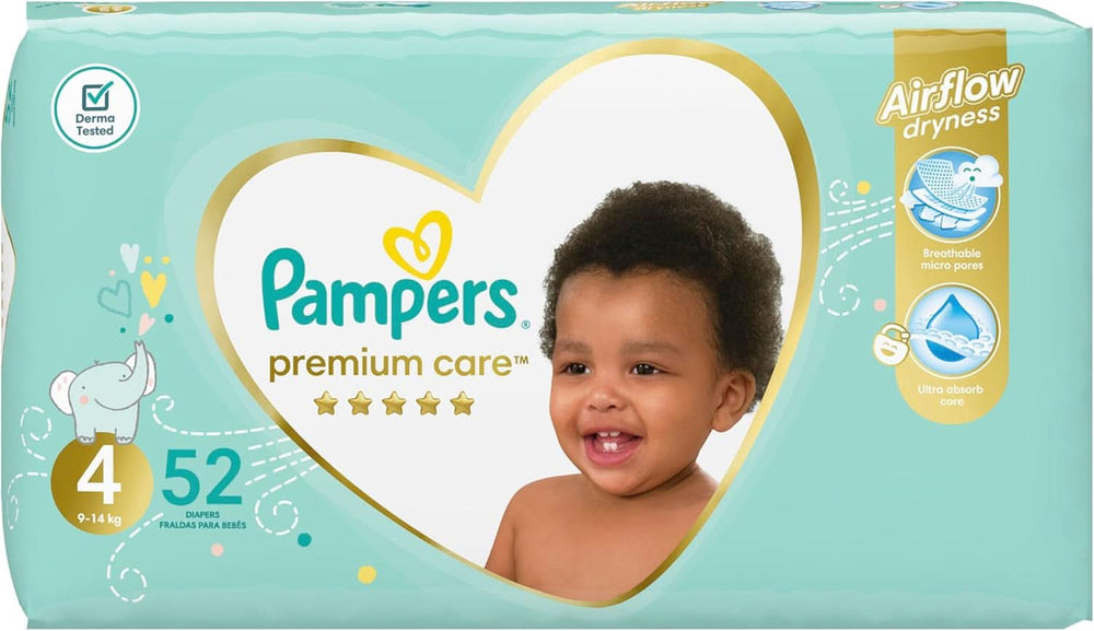 Pampers Premium Care 4,8 - 14 kg, 52 stk. Mor og baby Naty Shop